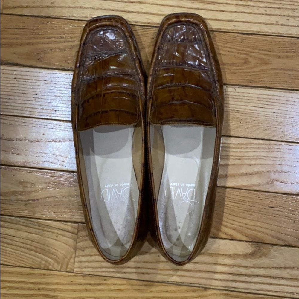Pristine Vintage Italian Made Alligator Loafers